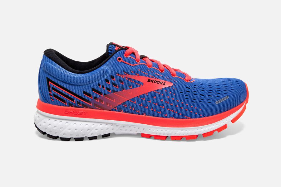 Ghost 13 Road Brooks Running Shoes NZ Womens - Blue/Orange - ZPIUTG-578